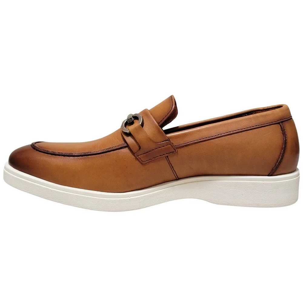 Stacy Adams Men Slip On Horsebit Loafer Samuel Size US 9.5M Tan Brown Leather